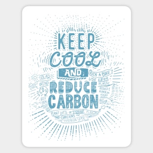 Keep Cool and Reduce Carbon Sticker